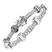 Mens Sterling Silver C.Z. Diamond Bracelet Jewelry