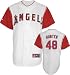 Torii Hunter Jersey: Adult 2010 Majestic Alternate White/Red Replica #48 Los Angeles Angels of Anaheim Jersey - Small