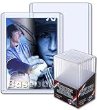 BCW 3 X 4 X 5 mm - Super Thick Card Topload Holder 190 Pt. - (5 Pack) Baseball, Football, Basketball, Hockey, Golf, Single Sports Cards Top Load - Sportcards Card Collecting Supplies