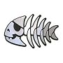"Jolly" Pirate Fish Car Emblem