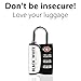 TSA Lock 3 Digit Combination Travel Luggage Lock TSA Approved Locks (White/Black - Single Pack)