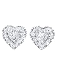 0.33CTW DIAMOND HEART EARRINGS