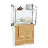 Polder Bath Organizer with Glass Shelves - Chrome