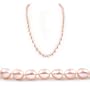 AugustinaJewelry Single Strand 22 Inch 9-10mm pink Oval Shape Freshwater Cultured Pearl Necklace