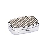 Grey Crystal Two Day Pill Box