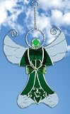 Irish Angel Suncatcher Ornament with Shamrock