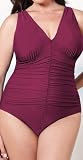 Miraclesuit Women’s Solid Sonatina Swimsuit – Berry – Women’s Size 24W