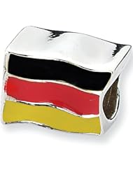 Reflections Beads Silver Enamel German Flag Travel Bead