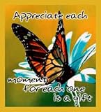 Appreciate each moment for each one is a gift Bookmark