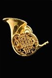 French Horn Pin - 24k Gold Plated