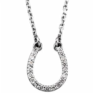 Horseshoe Diamond Pendant Necklace
