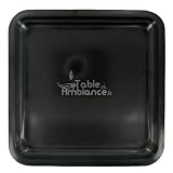 Grande assiette carrée noire