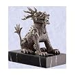 Chinese Foo Dog Statue Home Garden Guardian Sculpture .(Digital Angel Decor)