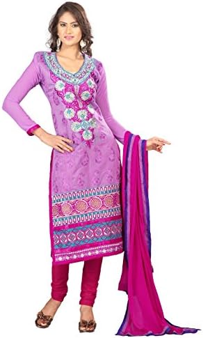 Lookslady Best Designer Women's dress Violet Color Not Stitched Salwar Suit Set