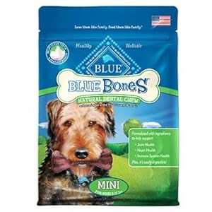 Blue Buffalo Mini Blue Bones Natural Dog Dental Chews, Pack of 31 chews - 12 oz. Blue Buffalo Mini Blue Bones Natural Dog Dental Chews, Pack of 31 chews - 12 oz.