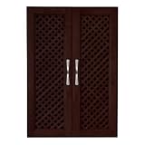 41Nbs T9mTL. SL160  Solid Wood Closets DOSHESP Doors with Lattice Mesh, Espresso, 2 Pack