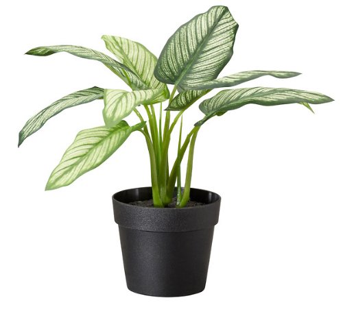 Ikea Artificial Potted Plant, Dumb Cane, 9 Inch
