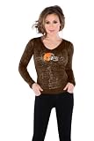 Touch by Alyssa Milano Cleveland Browns Women's Burnout Thermal Long Sleeve T-Shirt XX Large