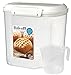 Sistema Bake IT Sugar Storage Container with Measuring Cup, 10 Cup/2 L, Clear/White