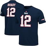 NFL Mens New England Patriots Tom Brady The Eligible Receiver Athletic Navy Short Sleeve Basic Crew Neck Tee (Athletic Navy, Large)