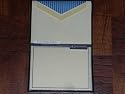 Southworth Fine Cotton Stationary, Flat Panel Cards, 20 Pack Embossed Cards and Lined Envelopes, NAVY Blue