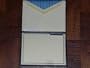 Southworth Fine Cotton Stationary, Flat Panel Cards, 20 Pack Embossed Cards and Lined Envelopes, NAVY Blue