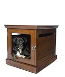 Medium Mahogany TownHaus Hideaway Dog House Nightstand End Table