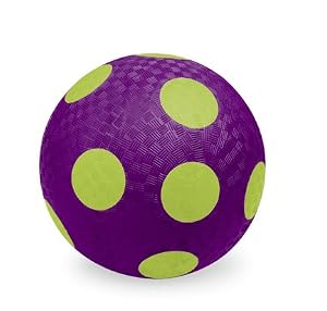 Crocodile Creek Purple and Green Dots 7" Playground Ball