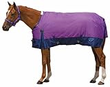 WeatherBeeta Saxon Standard Neck Lite Turnout Sheet - Purple/Navy