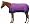 WeatherBeeta Saxon Standard Neck Lite Turnout Sheet - Purple/Navy, 60