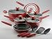 Silverstone Culinary Colors 13 Piece Cookware Set, Red
