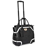 Cabrelli Color Block Laptop Rollerbrief, Black, One Size