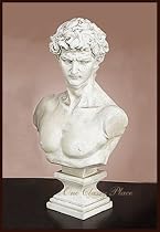 24" Michelangelo'S David Ivory Statue Bust Sculpture