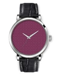 SPRAWL Aanalog Fashion Series Silver Ladies Watches of Genuine Black Leather Strap,Unique Wrist Watch for Women Girls Designed with brown flowers