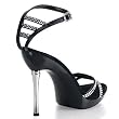 Pleaser Shoes Women��s Excite-465, 4 1/2'' Metal Heel Rear Ankle Strap Mini PF W/RS
