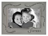 Review Jaf Gifts  / 4x6 Sisters Picture Frame WAVY WORDS - Pewter
