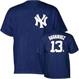 Alex Rodriguez (New York Yankees) Name and Number T-Shirt (Navy)