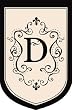 Monogram Estate Size Flag - D