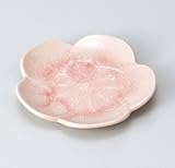 ピンク花型銘々皿　5個組 【美濃焼　和皿】 　/ お楽しみグッズ(キッチン用品)付きセット