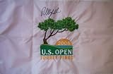 Phil Mickelson autographed 2008 U.S. Open embroidered golf pin flag