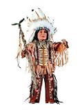 BIG EAGLE 26" Porcelain Indian Chief Doll By Duck House ~Retired