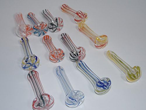 2.5" Striped color glass incense burner