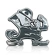 University of Notre Dame Leprechaun Chrome Metal Car Emblem