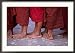 Line-Up of Monk's Bare Feet at Ananda Festival, Bagan, Mandalay, Myanmar (Burma) Collections Framed Photographic Poster Print by Anders Blomqvist, 35x25