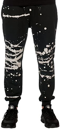 Almost Made Splatter 3M Fleece Jogger Sweatpants Black L