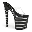 8 Inch High Platform Sexy Shoes Clear UV Lines Spiral