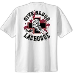 Adult Give Blood Play Lacrosse T-Shirt
