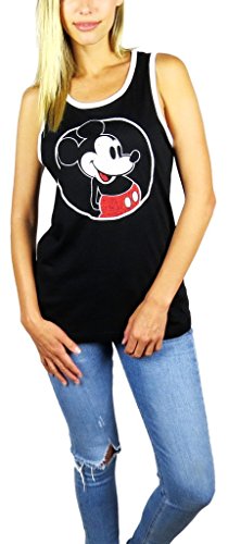 Disney Womens Mickey Mouse Boyfriend Ringer Tank Top