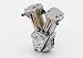 V Twin Motor - 36"W x 26"H - Peel and Stick Wall Decal by Wallmonkeys