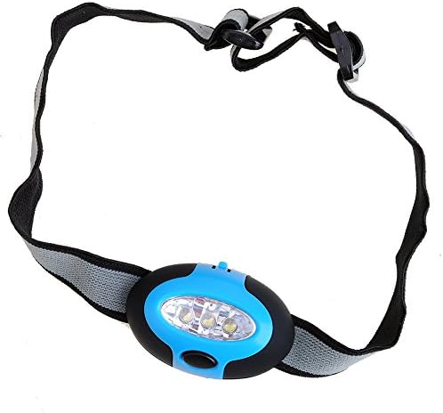 Progre Portable 3pcs LED Lamp Mini LED Headlamp Headlight for Running, Mountain Climbing, Camping, Reading, Hunting, Hiking, Night Walking Etc. (blue)